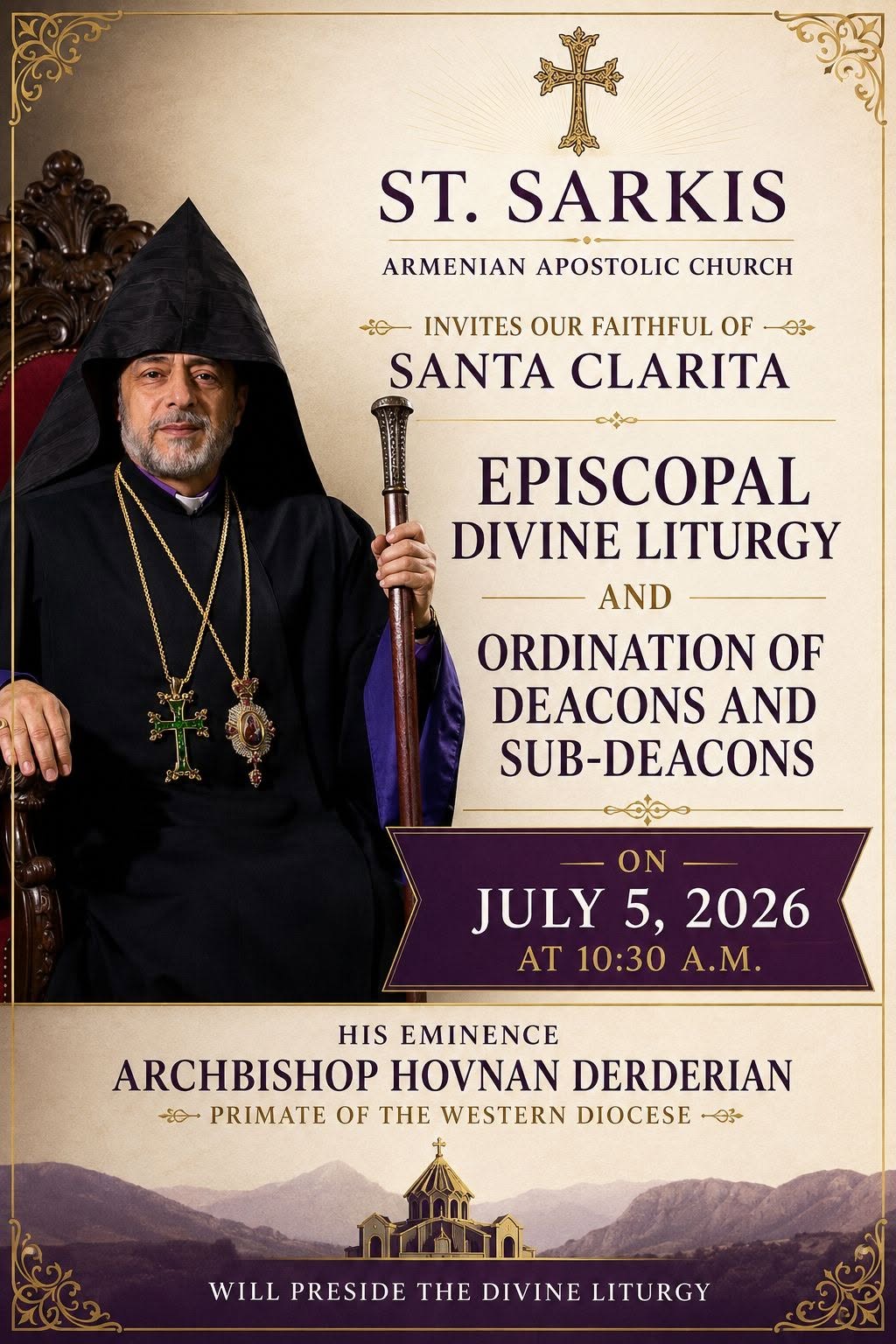 Episcopal Divine Liturgy - St. Sarkis Armenian Church of Santa Clarita