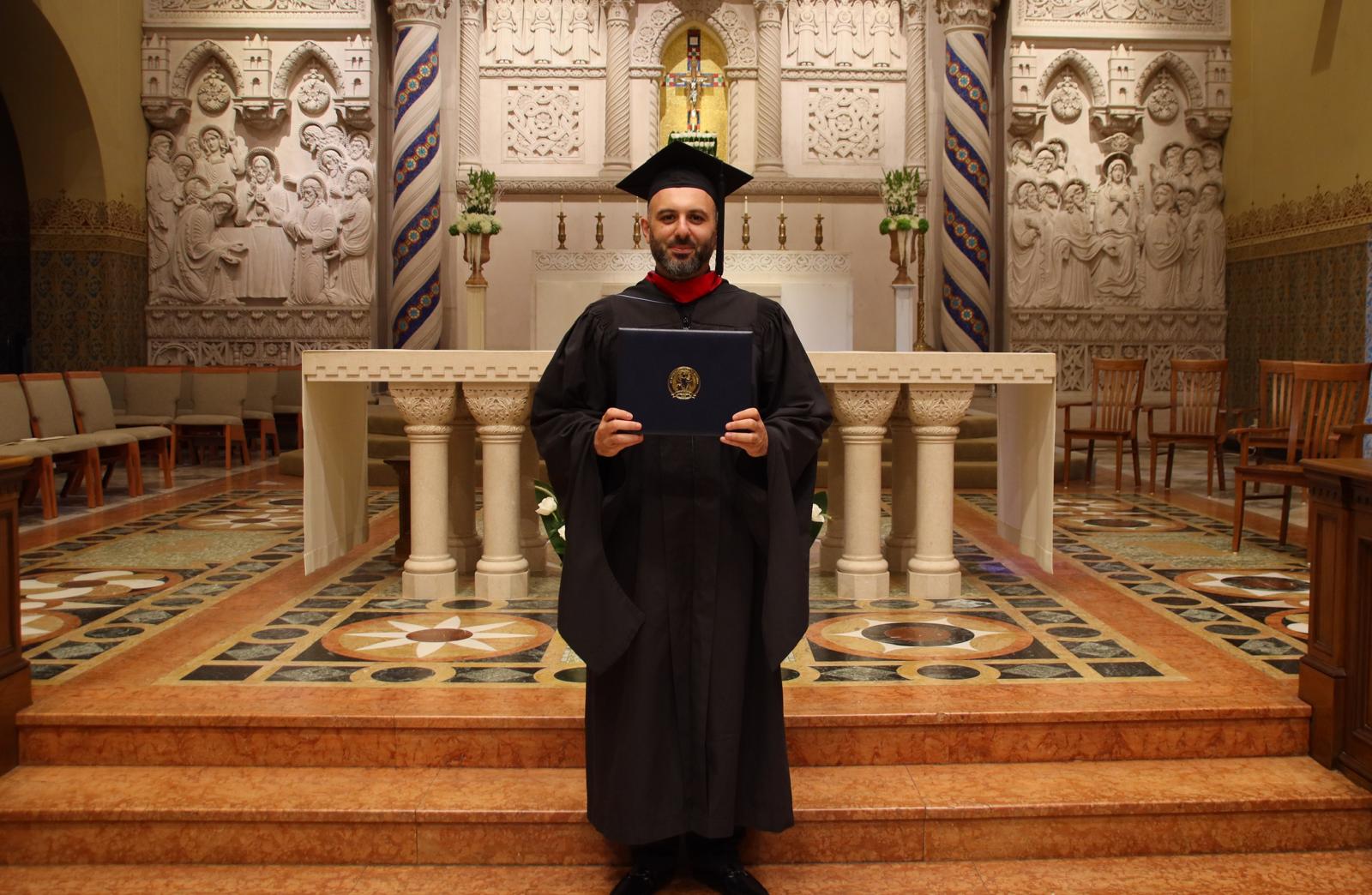 Rev. Fr. Gevork Abyan Earns Master’s Degree in Pastoral Ministry from Saint John’s Seminary