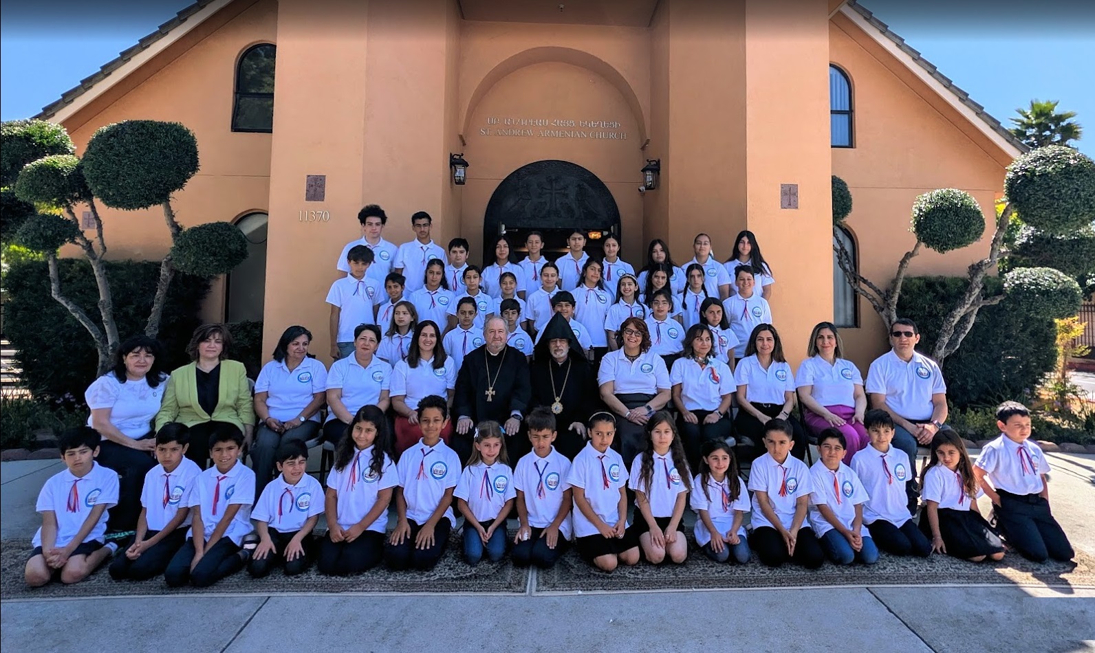 Archbishop Hovnan Derderian Visits the Year-End Ceremony of St. Andrew Armenian School