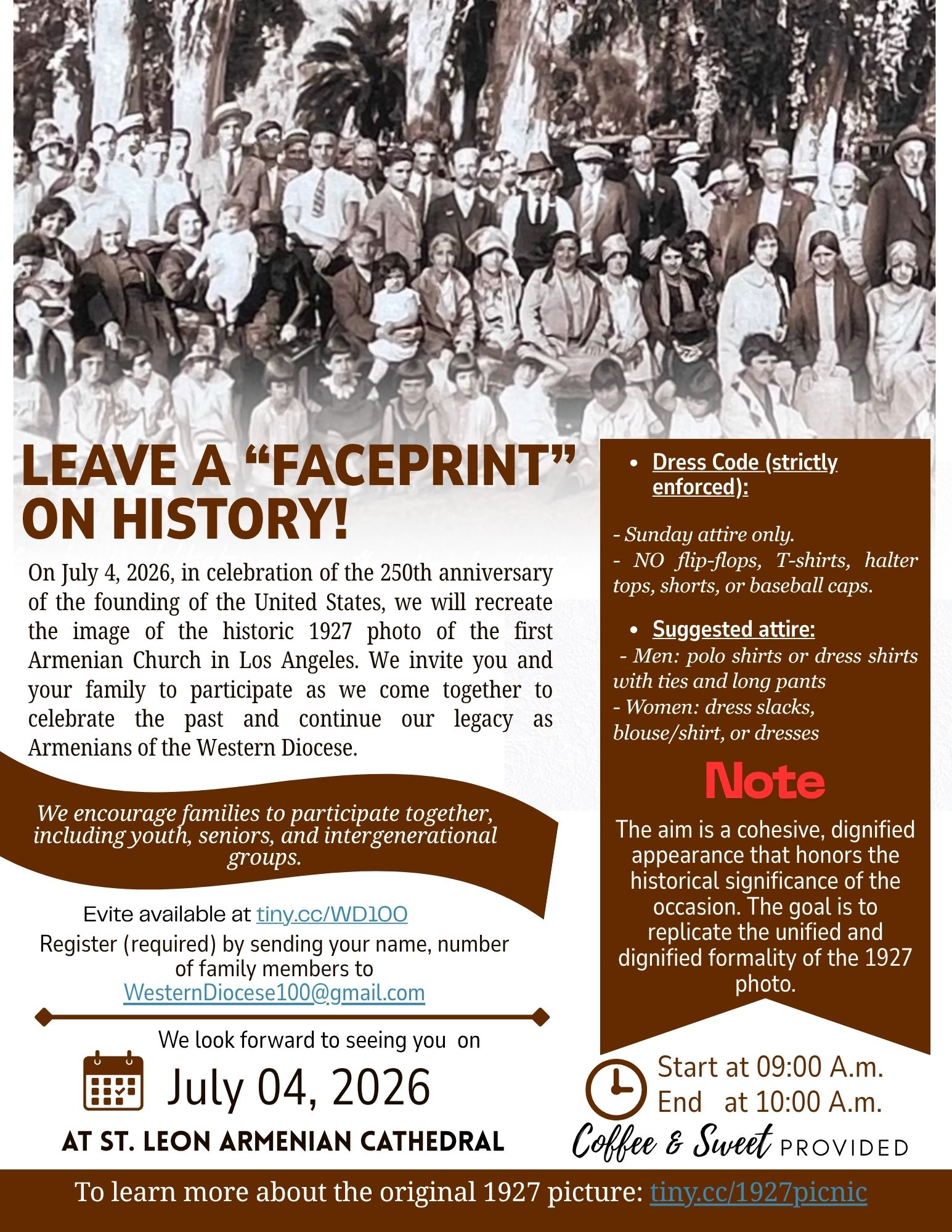Leave a “faceprint” on History!