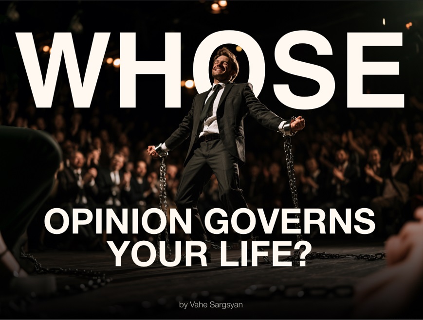 Whose Opinion Governs Your Life? By Vahe Sargsyan