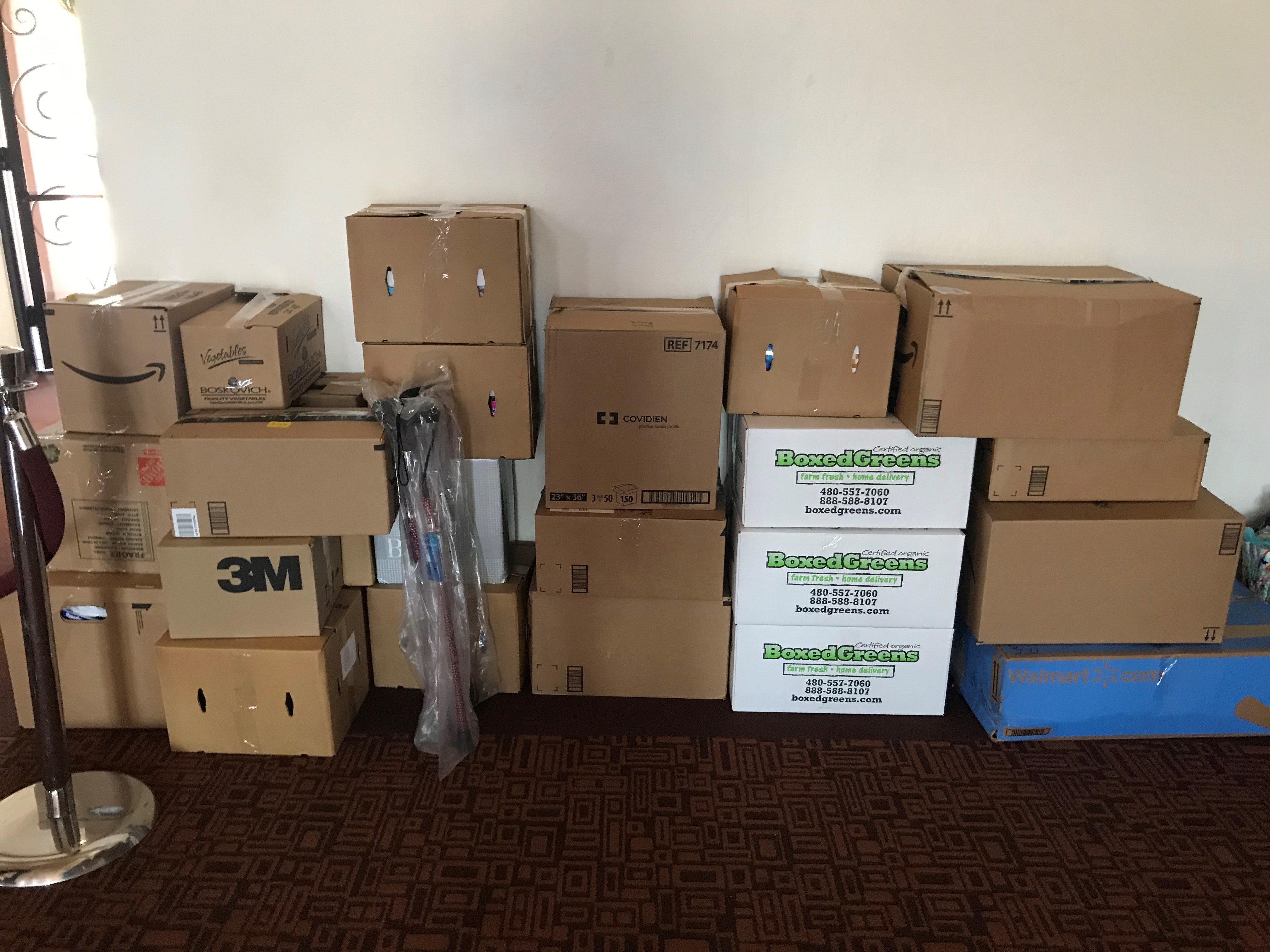 Medical supplies for Armenia left St. Apkar on October 14 are on their way to Los Angeles where they will be organized and shipped to Armenia