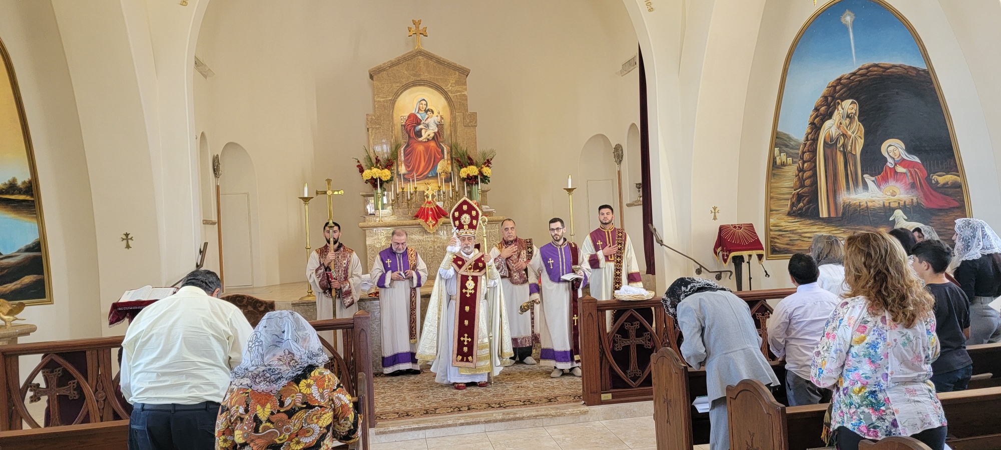 Primate Pays Pastoral Visit to St. Garabed Armenian Church of the Desert 