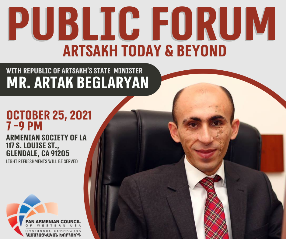 Community Forum with Artsakh State Minister H.E. Artak Beglaryan