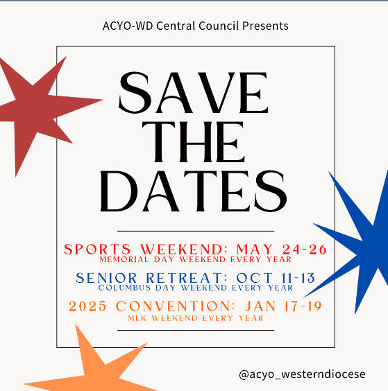 ACYO CALENDAR: SAVE THE DATES