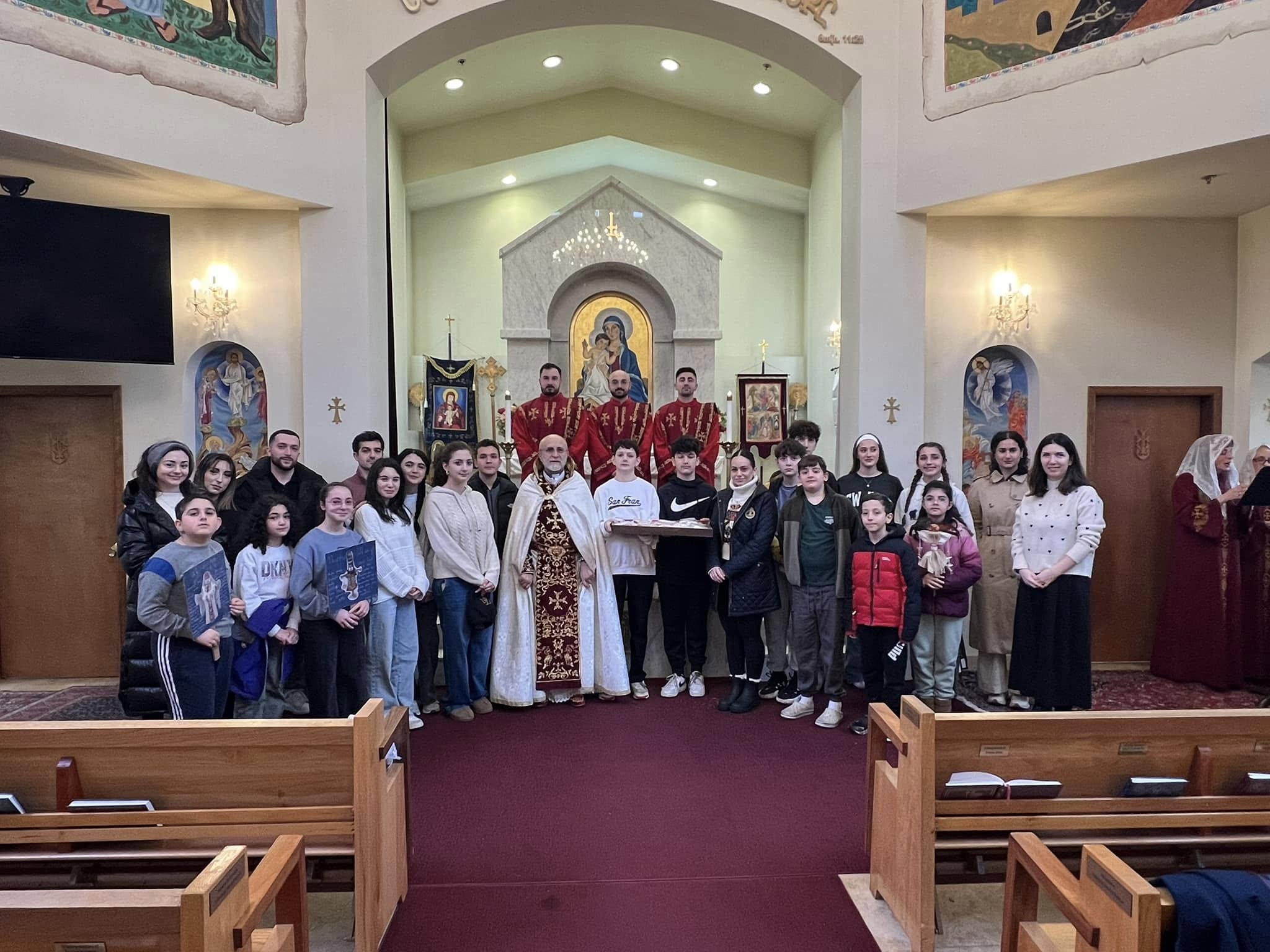 The Celebrations of the Feast of the Presentation of the Lord to the Temple (Tearnadaraj), Saint Sarkis, and Great Barekendan (Boon Barekendan) at the Holy Resurrection School