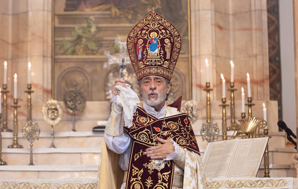 Diocesan Primate Archbishop Hovnan Derderian Celebrant at the Cathedral of Holy Etchmiadzin