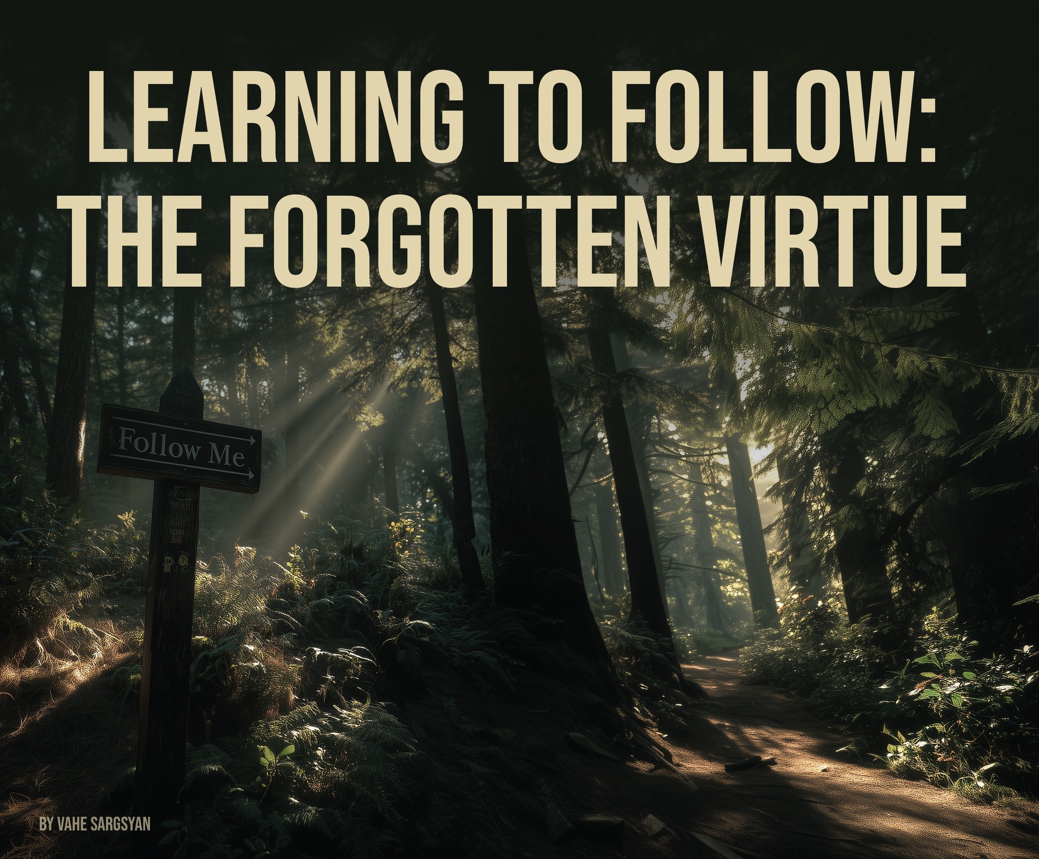 Learning to Follow: The Forgotten Virtue: by Vahe Sargsyan